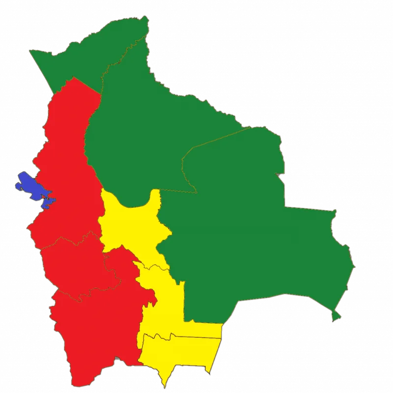 Mapa moderno de Bolivia con inteligencia territorial y rutas de investigacion de mercado